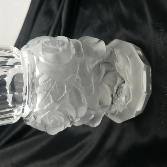 Bohemian Czech Schevogt Ingrid Roses Crystal Vase - Picture 9 of 16